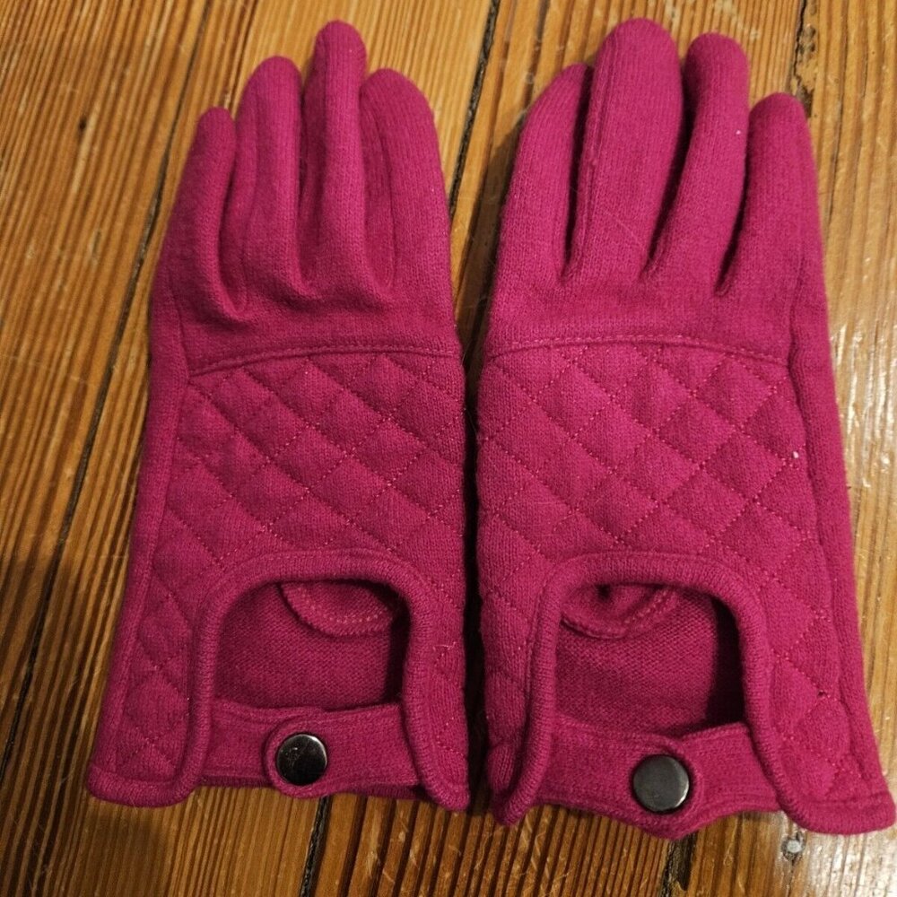ECHO Touch Tech Gloves | Size Medium | 80% wool | Hot Pink | EUC